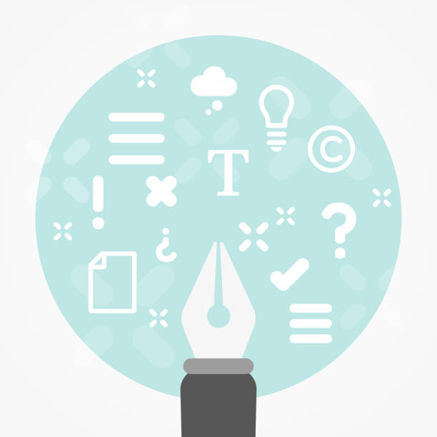 تصویری مفهومی از کپیرایتینگ با استفاده از ابزارهای دیجیتال