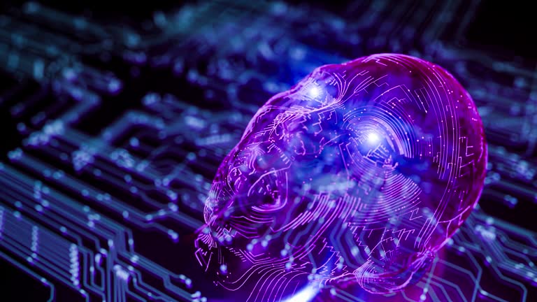 مغز دیجیتال نمادی از هوش مصنوعی در معماری وبسایتهای هوشمند