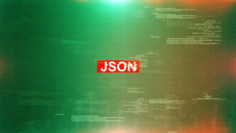 JSON و امنیت داده های کسب و کار آنلاین کلمه JSON با مفهوم امنیت