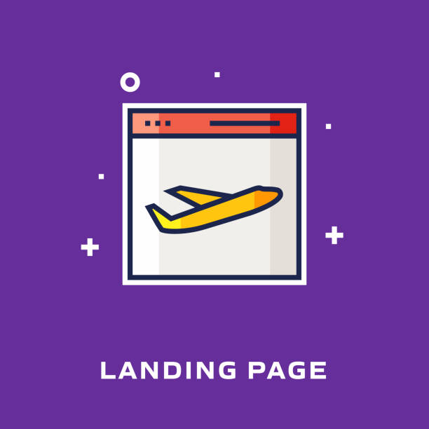 آیکون مفهومی لندینگ پیج برای افزایش فروش