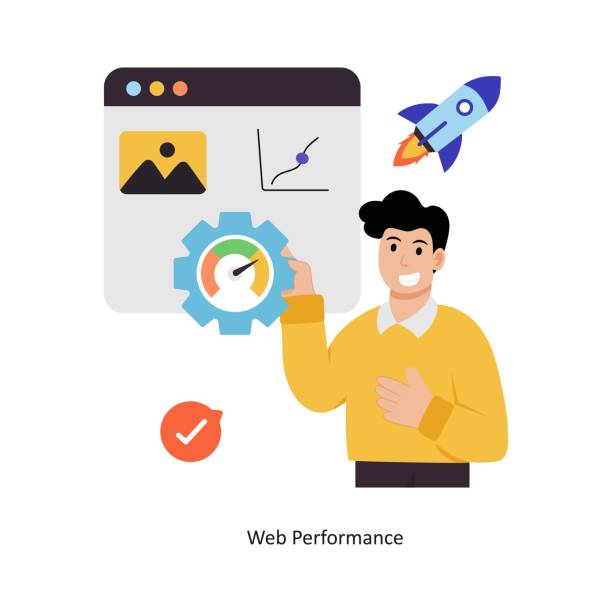بهبود عملکرد وب سایت برای Core Web Vitals مفهوم عملکرد وب سایت