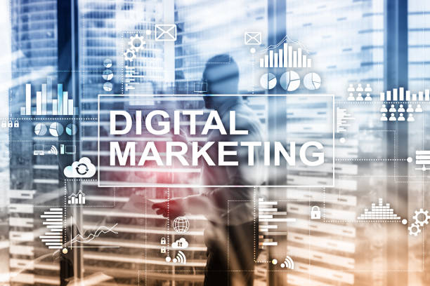 مفهوم بازاریابی دیجیتال با پس‌زمینه دوگانه