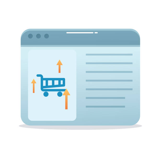 پنجره مرورگر، نمادی از جستجوی آنلاین تصویر کارتونی پنجره مرورگر