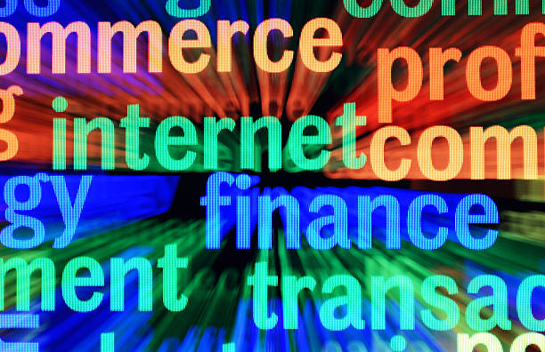 نمایی نزدیک از صفحه نمایش کامپیوتر با نمودار مالی و تصویر کسب و کار آنلاین