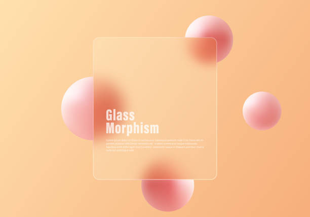 نمونه طراحی صفحه فرود با سبک گلس مورفیسم