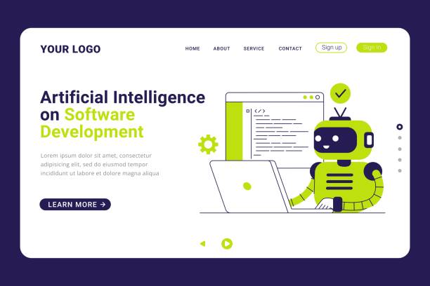 هوش مصنوعی در حال توسعه و طراحی یک رابط کاربری مدرن برای وب‌سایت