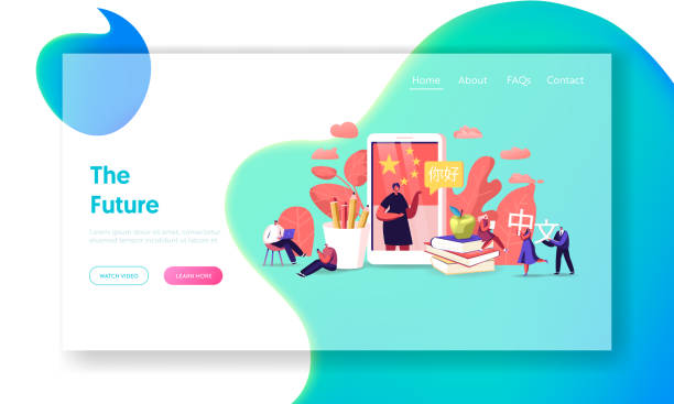 UX/UI آموزشگاه زبان برای ثبت نام آنلاین و جذب دانشجو از طریق موبایل
