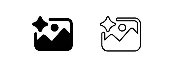 آیکون‌های هوش مصنوعی برای اپلیکیشن‌های دیجیتال هنری