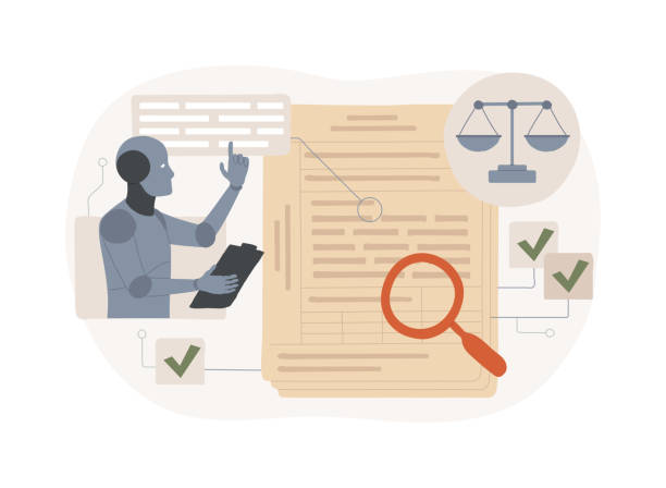 تصویری انتزاعی از هوش مصنوعی در فرآیندهای دیجیتال مارکتینگ حقوقی