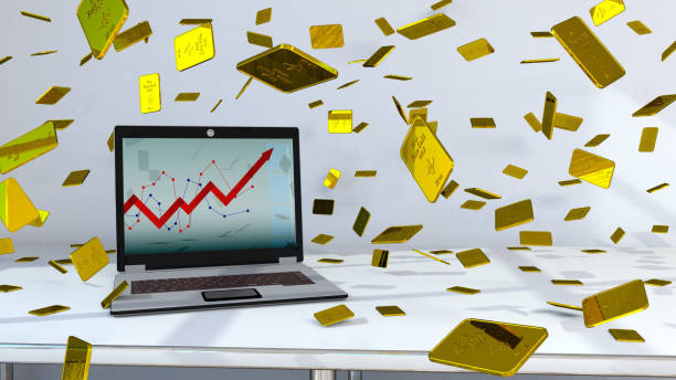 نمودار رشد و افزایش فروش آنلاین طلا با استفاده از سئو حرفهای