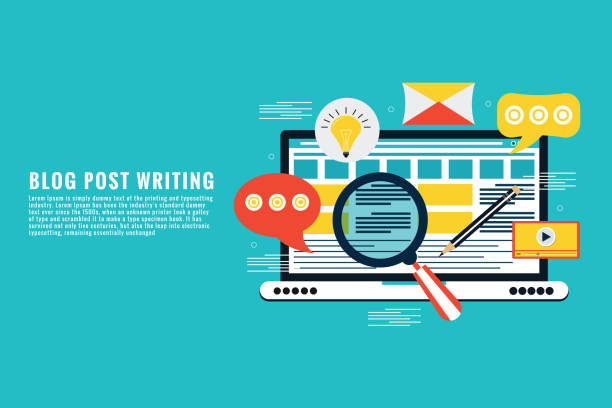 محتوا نویسی و بازاریابی محتوا تصویر گرافیکی از نوشتن مقاله