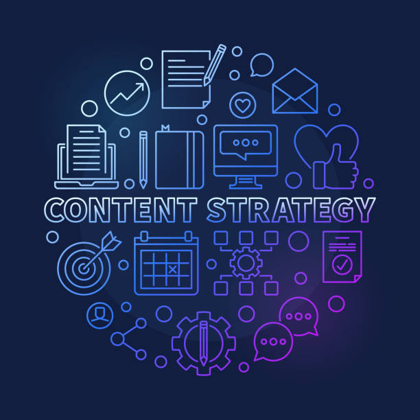 استراتژی محتوا به عنوان نقشه راه بازاریابی دیجیتال تصویرسازی استراتژی محتوا برای فروشگاه عینک