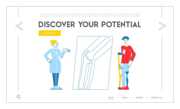 طراحی سایت برای متخصص ارتوپدی با تصویر پای انسان و ساختار استخوانی برای جذب بیمار