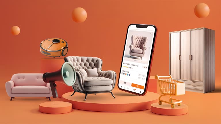 تجارت الکترونیک مبلمان و نمایش محصول در گوشی هوشمند