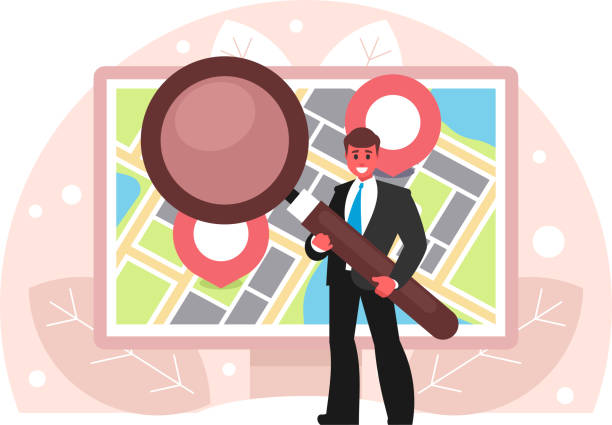 تصویر نقشه که مسیرها را نشان میدهد، نمادی از راهنمایی موکلین به دفتر حقوقی از طریق سئوی گوگل مپ