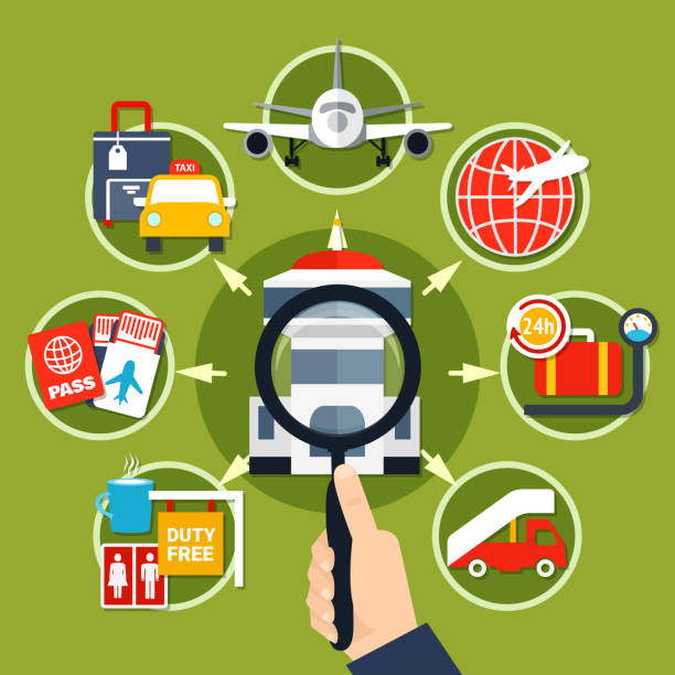 آغاز سفر با یک رزرو موفق تصویری از یک فرودگاه مدرن و پر از مسافر، نمادی از آغاز سفرهای جدید پس از رزرو موفق