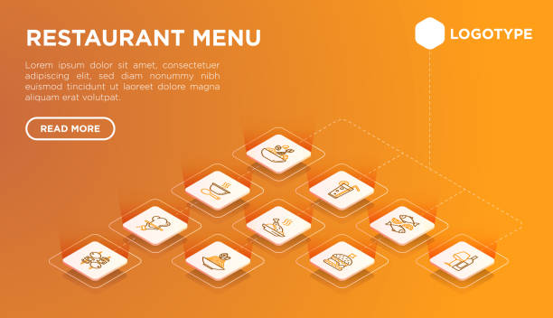 طراحی منوی دیجیتال جذاب و کاربردی برای وبسایت رستوران نمونه طراحی منوی دیجیتال رستوران با دستهبندی و تصاویر