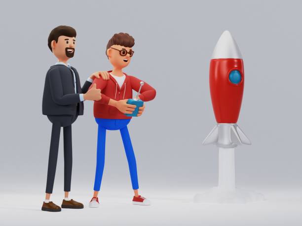 مفهوم نوآوری و استارتاپ با موشک، معرفی استارتاپ با موشن گرافیک