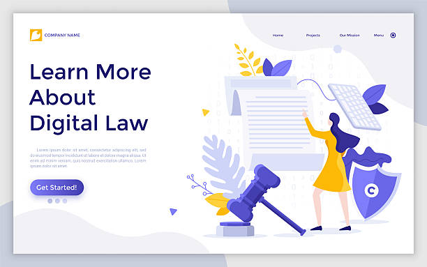 طراحی وب‌سایت حقوقی با نماد اعتماد و قانون