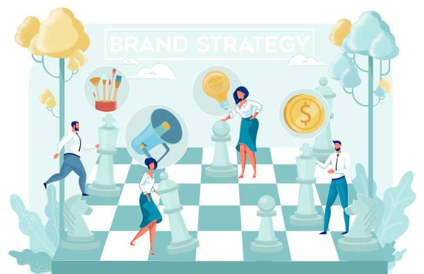 تصویری مفهومی از برنامه ریزی استراتژی برند و تجزیه و تحلیل بازار رقبا در صنعت مد