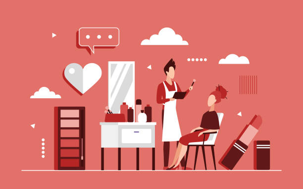 خدمات تخصصی میکاپ و مدلینگ آرایشگاه اجرای خدمات حرفهای میکاپ روی مدل در آرایشگاه