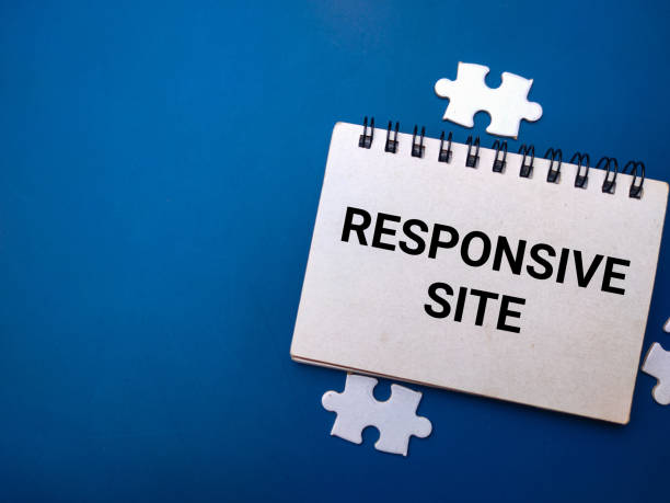 پازل طراحی وبسایت واکنشگرا مفهوم طراحی سایت ریسپانسیو با پازل و کلمه Responsive