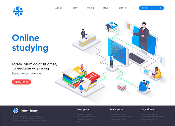 طراحی رابط کاربری UI برای صفحه فرود آموزش آنلاین زبان