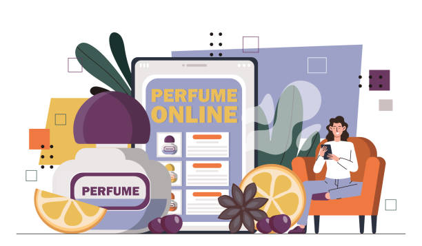 مفهوم برندینگ دیجیتال برای فروشگاه آنلاین عطر و ادکلن