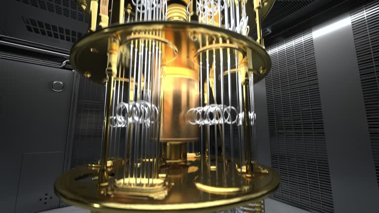 نمایی نزدیک از تجهیزات یک آزمایشگاه کامپیوتر کوانتومی - طراحی وبسایت در ایران