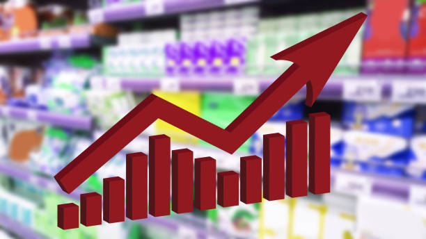 نمودار افزایش فروش محصولات بهداشتی با استراتژی سئو 2025