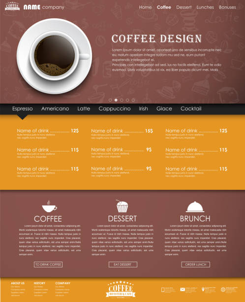 قالب وب سایت کافه با طراحی مدرن برای نمایش بهتر منو و گالری تصاویر
