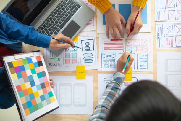 تیم طراحی پینو سایت در حال طراحی رابط کاربری برای سایت گردشگری مرودشت