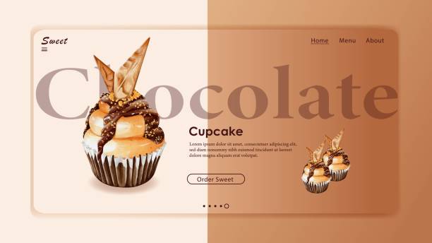 تصویر کیک فنجانی شکلاتی برای نمایش محصول در سایت قنادی