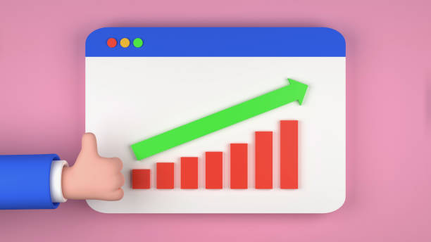 نمودار رشد بازدید سایت با استراتژی سئو