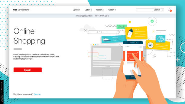 کیفیت نمایش محصولات در طراحی فروشگاه اینترنتی رابط کاربری وبسایت خرید آنلاین نمایش داده شده در لپتاپ و گوشی موبایل