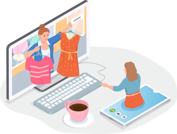 کانالهای مختلف بازاریابی آنلاین پوشاک از جمله وبسایت و اینستاگرام