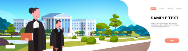 تیم وکلای متخصص در صفحه اصلی یک وب‌سایت حقوقی حرفه‌ای - جذب موکل