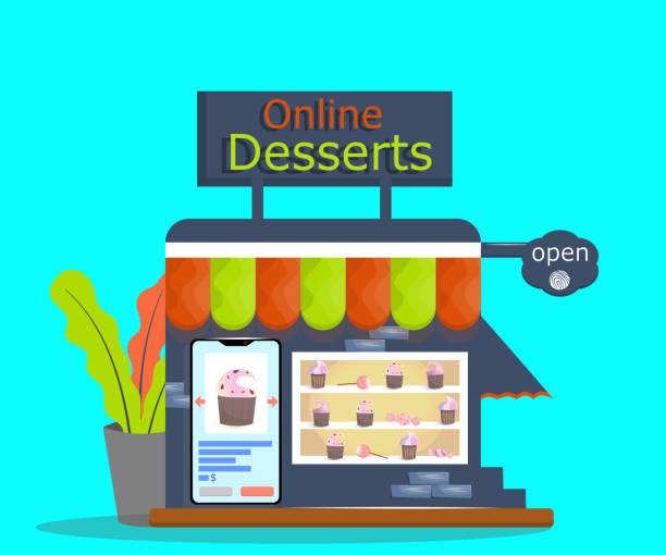 سفارش آنلاین شیرینی از طریق وبسایت فروشگاهی روی موبایل - طراحی وبسایت حرفه ای قنادی