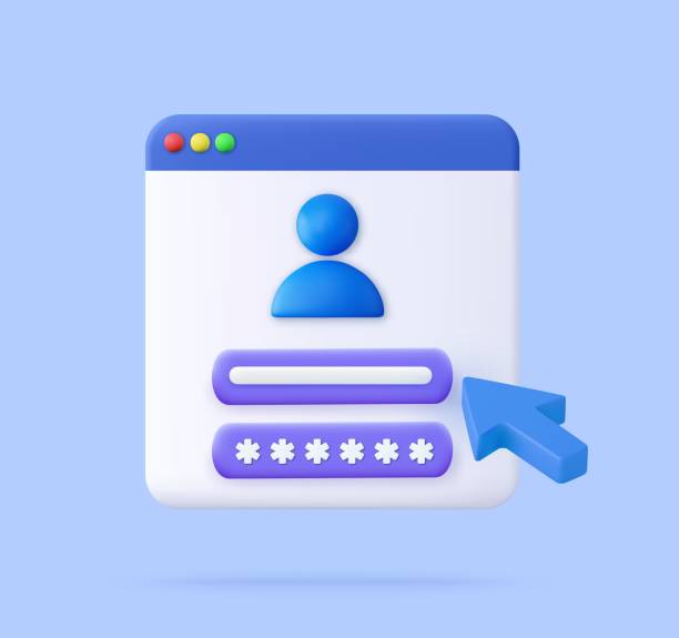 فرم ورود کاربر سه بعدی برای پورتال امن مدرنسازی خدمات ثبتی دفاتر اسناد رسمی یزد و بهینهسازی تجربه کاربری (UX)