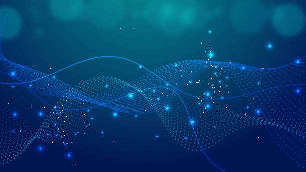 پسزمینه فناوری دیجیتال با رنگهای آبی و سبز، نمادی از سرعت و اتصال در طراحی وبسایت و بازاریابی جهانی فیروزه با تایید اصالت بلاکچین