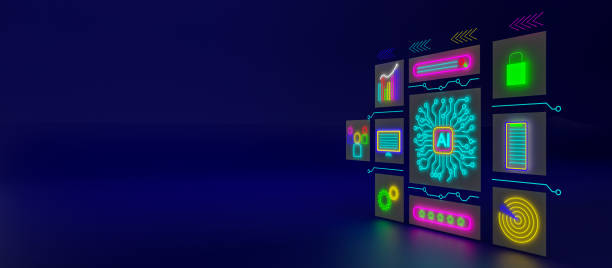 تصویر رشد کسبوکار با هوش مصنوعی و الگوریتمهای AI که مجموعه دادههای عظیم را به طور یکپارچه تجزیه و تحلیل میکنند - آینده بوتیک آرایشی آنلاین با هوش مصنوعی