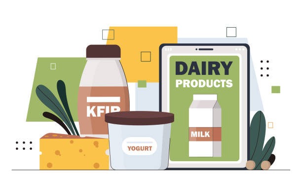 محصولات لبنی متنوع برای فروش مستقیم آنلاین