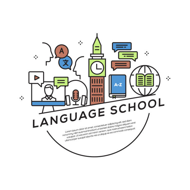 یکپارچهسازی آموزش و مدیریت: نقش ساخت نرم افزار مدیریت آموزشگاه زبان (LMS) سفارشی در موفقیت دیجیتال مارکتینگ و سئو آموزشگاههای زبان در مشهد - نمادی از ارتباطات در یک آموزشگاه زبان