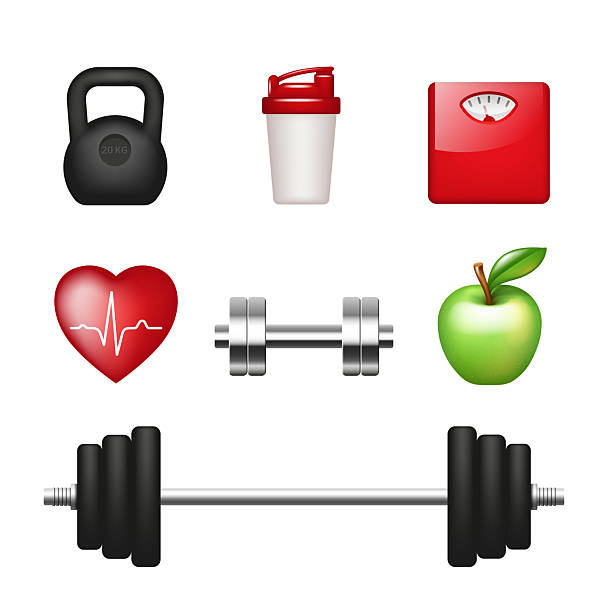 آیکونهای سه بعدی تناسب اندام و باشگاه بدنسازی در کیش - طراحی سایت باشگاه بدنسازی، بهینهسازی تجربه کاربری ورزشی، رزرو آنلاین باشگاه بدنسازی