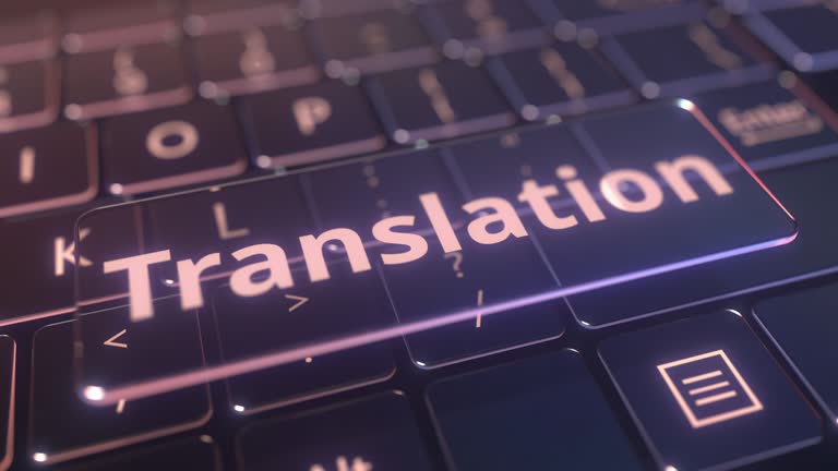 طراحی وبسایت برای دفاتر ترجمه و کلید ترجمه بر روی کیبورد کامپیوتر