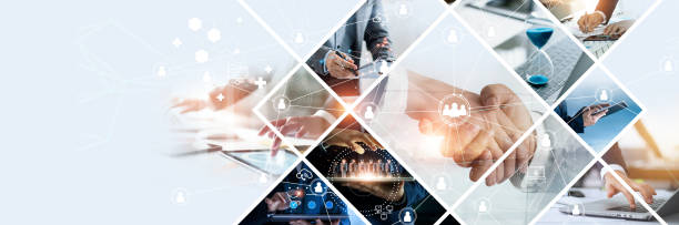 ساختار کسبوکار جهانی و تبادل داده، نمادی از نقش ساخت CRM و سئو دوزبانه در مدیریت ارتباط با مشتری و بازاریابی بینالمللی