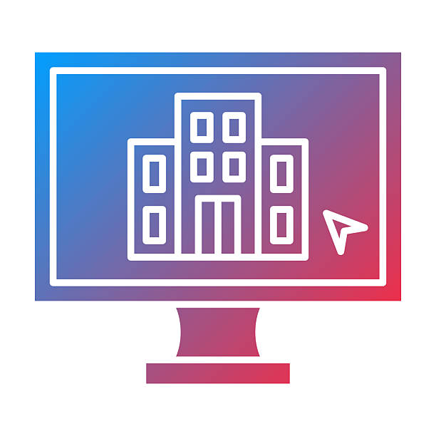 آیکون رزرو هتل و تور، نمادی از فرآیند آنلاین و خودکارسازی با نرم افزار مدیریت تور