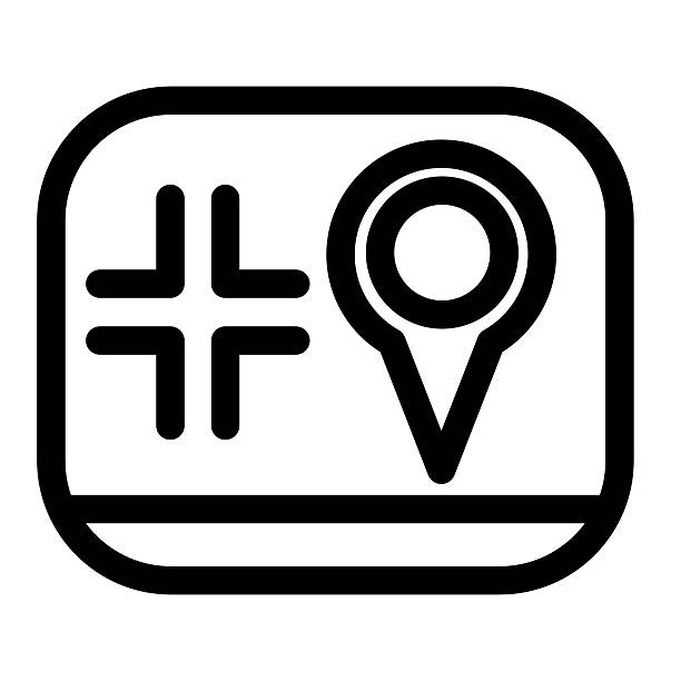 نماد پین موقعیت و چهارراه در طراحی اپلیکیشن - استراتژی برند دیجیتال و بازاریابی آنلاین پارچه