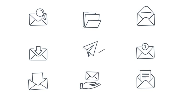 تصویر متحرک از آیکونهای ایمیل - وبسایت فروشگاهی ملیله، دروازهای برای صادرات مستقیم
