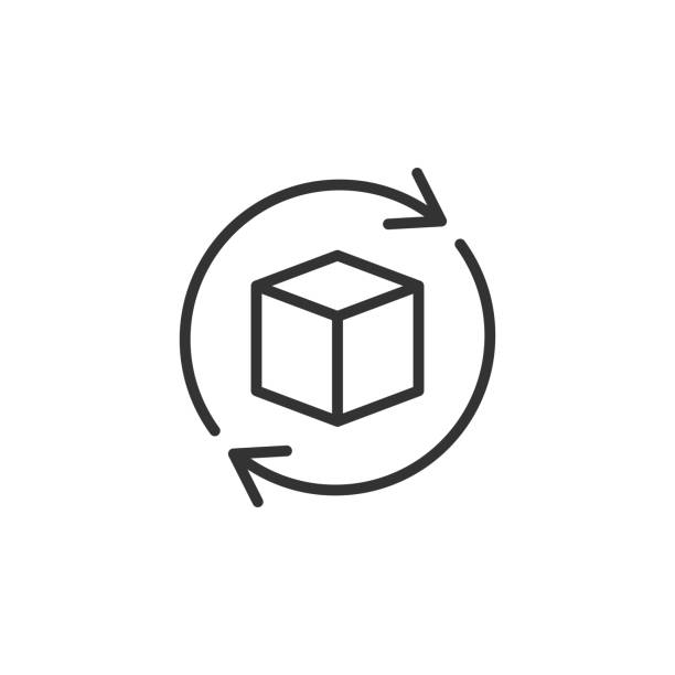 سیمبول لجستیک با نشان بازگشت کالا که اهمیت مدیریت زنجیره تامین هوشمند در بندرعباس را نشان می دهد